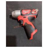 Milwaukee M12 1/4" Hex Impact Driver Tool Only