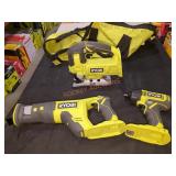RYOBI 3 cordless tool combo, reciprocating saw