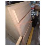 23.5"Wï¿½24"Dï¿½34.5"H Wood 3-Drawer Base Cabinet