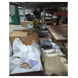 Shelf lot of 19 different size and style footwear