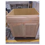 30"W Unfinished Sink Base Cabinet