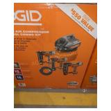 RIDGID 6 gal. Air compressor and 3 tool combo