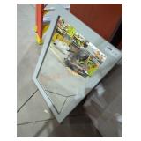 27" x 20" gray framed mirror