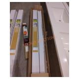 (2) Hampton Bay 3.5" vertical blind headrail 53" W