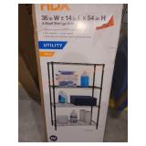 4-Shelf Storage Unit 36" W x 14" L x 54" H