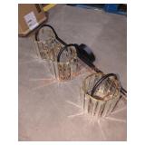 Vanity Light Matte Black One light shade is broken