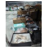 Shelf lot of 17 different size and style footwear