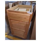 18"W 3 Drawer Kitchen Base Cabinet