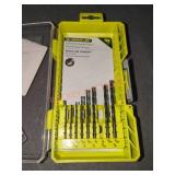 RYOBI round shank black oxide drill bit set