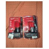Milwaukee M12 Red Lithium XC 6.0 battery 2 pack