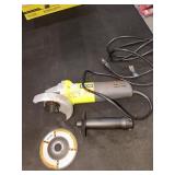 Ryobi corded 4 1/2" barrel grip angle grinder