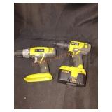 2 Ryobi 18v 1/2" Drills