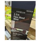 2 2.5" faux wood blinds 35" x 64" Espresso