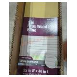 2 2" faux wood blinds 35" x 48" white