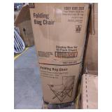 2 folding bag chairs in blue