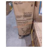 2 folding bag chairs in blue