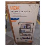 HDX 5 Shelf Storage Unit 36" W x 16" L x 72" H