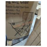 2 folding bag chairs blue