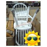 2 white kitchen chairs