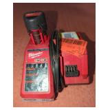 Milwaukee M12 & M18 Charger w/ M12 Battery