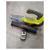 RYOBI 18v Cordless Jet Fan Blower, Missing Charger