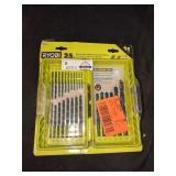 Ryobi 25pc. Round Shank Black Oxide Drill Bit Set