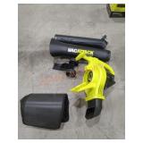 RYOBI 40v Cordless Leaf Vacuum, Piece is cracked