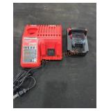 Milwaukee M12 and M18 charger & M18 battery