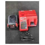 Milwaukee M18 XC 5.0 battery + charger