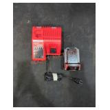 Milwaukee M18 battery and 12v/18v charger