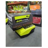 Ryobi 40v 6 ah battery and charger