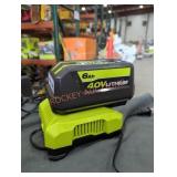 Ryobi 40v 6 ah battery and charger