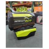 Ryobi 40v 6 ah battery and charger