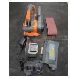 Ridgid 18v hand held belt sander kit