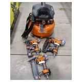 Ridgid 6 Gallon Air Compressor 3 Tool Combo Kit