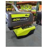 Ryobi 40v 6 ah battery and charger
