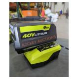Ryobi 40v 6 ah battery and charger