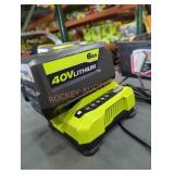 Ryobi 40v 6 ah battery and charger