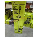 Ryobi 40v 15" cordless string trimmer kit