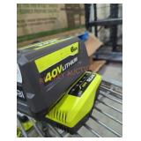 Ryobi 40v 6 ah battery and charger