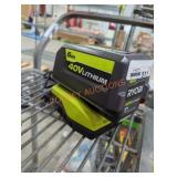 Ryobi 40v 6 ah battery and charger