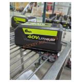 Ryobi 40v 6 ah battery and charger