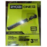 Ryobi 18v cordless blower