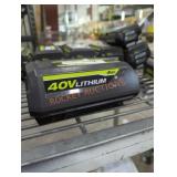 Ryobi 40v 4 ah battery and charger