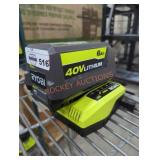 Ryobi 40v 6 ah battery and charger