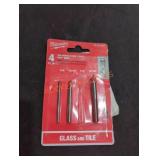 Milwaukee 4 PC. Glass and tile bit set
