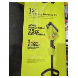 Ryobi 40v 15" string trimmer kit, missing parts