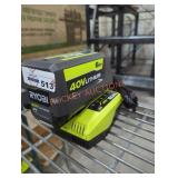 Ryobi 40v 6 ah battery and charger