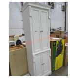 Naples Linen Cabinet, White (Has Damage)