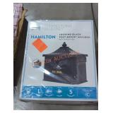 Locking Black Post Mount Mailbox